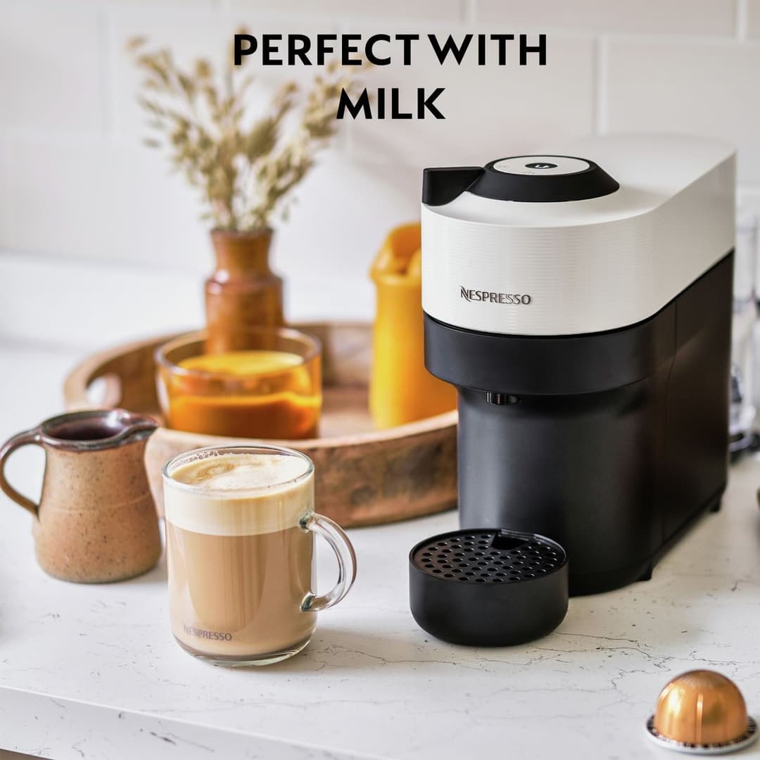 Nespresso Vertuo Pop Pod Coffee Machine by Krups - White - Image 4