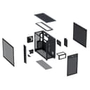 ASUS Prime AP303 Tempered Glass Mid-Tower PC Case - Black thumbnail 9