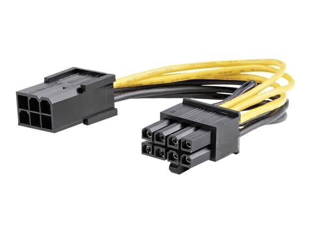 StarTech 6 Pin to 8 Pin PCIe Power Adapter Yellow - Image 3