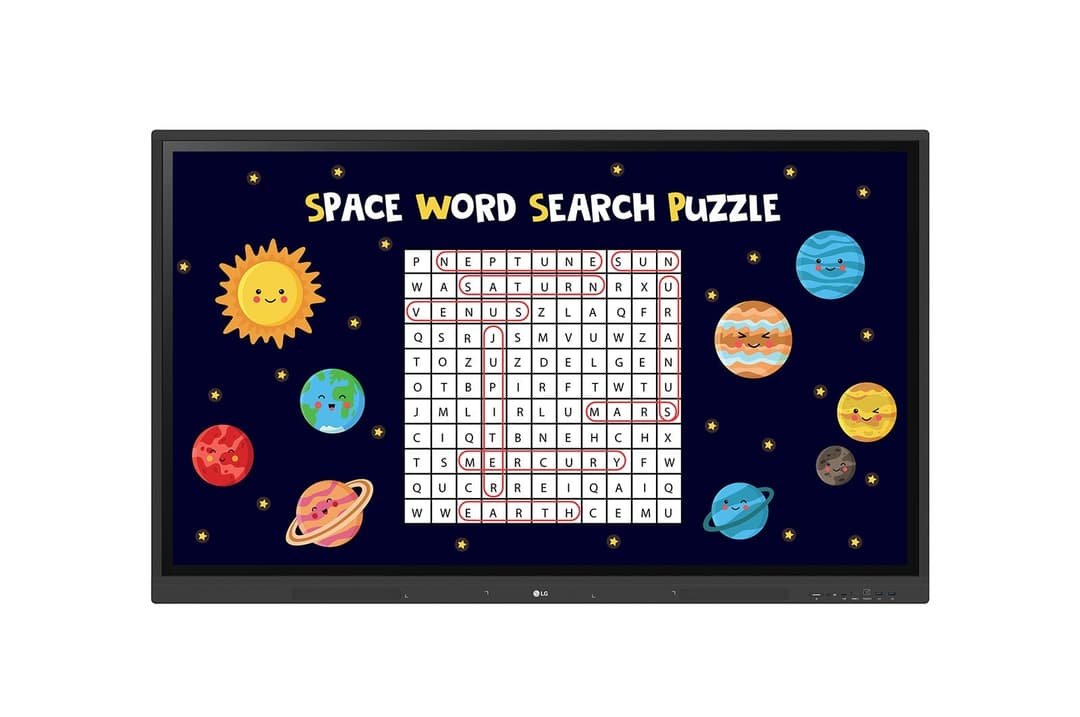 LG 75” IPS UHD Multi Touch CreateBoard™ with Android 11 OS, Wireless & Bluetooth, Built-in whiteboarding software - Image 1