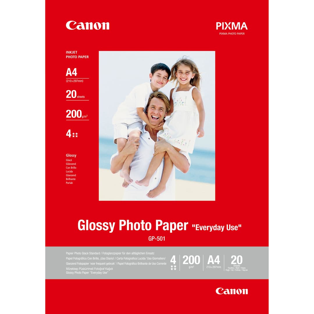 Canon GP-501 Glossy Photo Paper A4 (20 Sheets) - Image 1