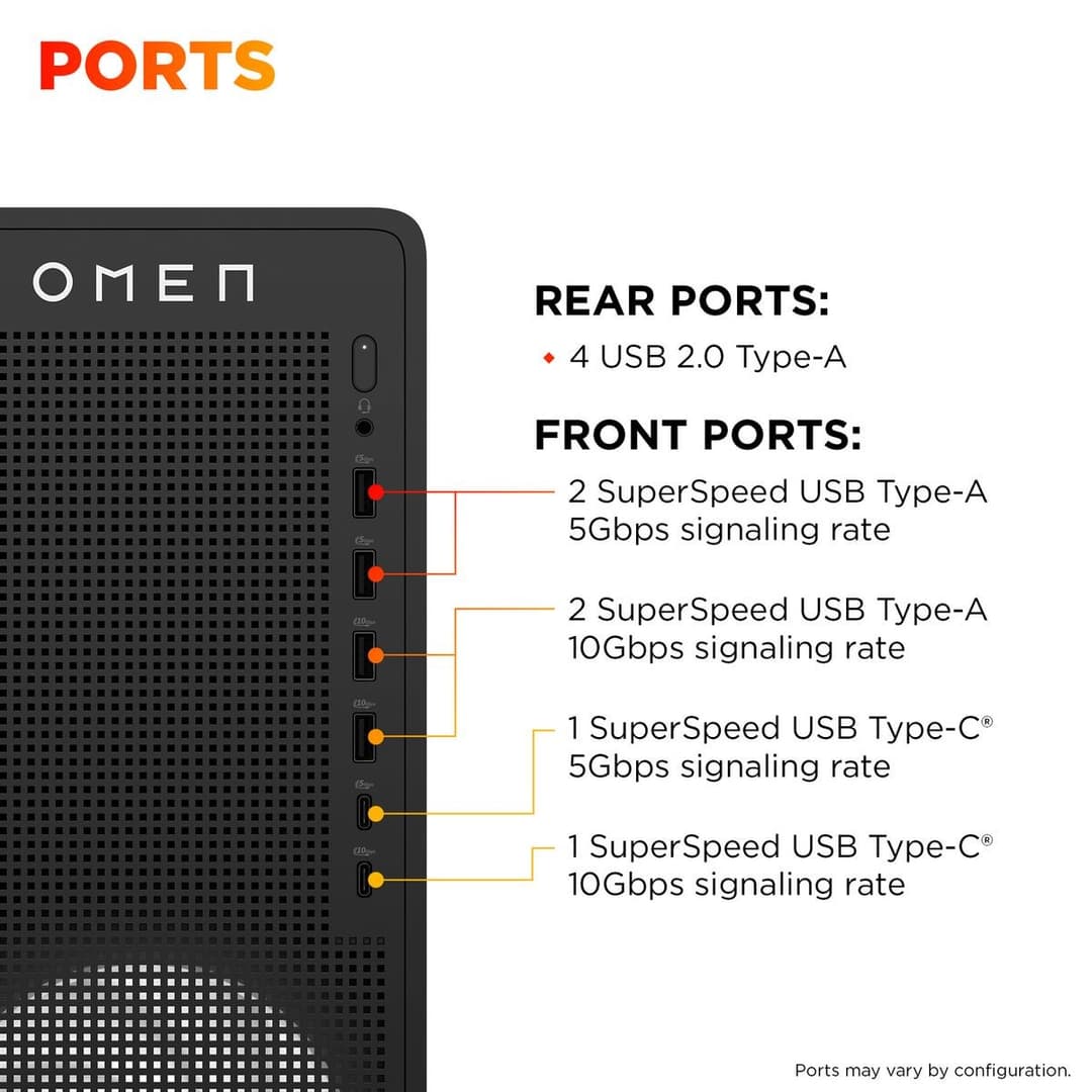 HP Omen R5 16GB 1TB RTX5060 Gaming Desktop PC - Image 9