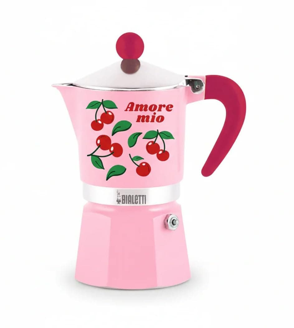 Bialetti Amore Mio Rainbow 3-Cup Moka Pot - Red - Image 1