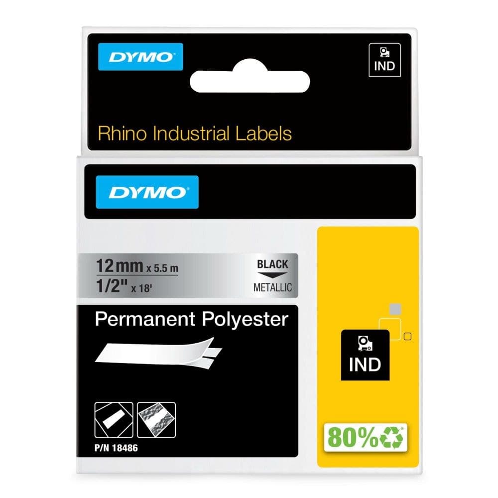 Dymo 18486 12mm Metallized Tape - S0718180