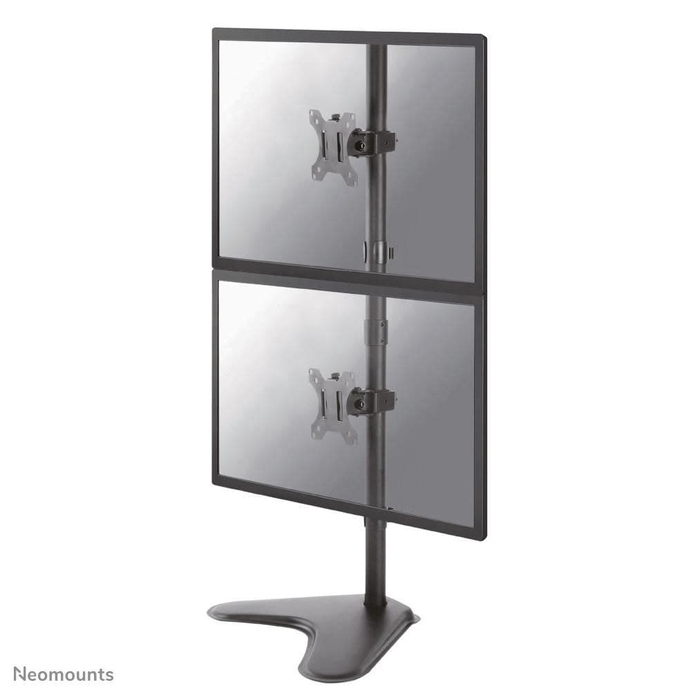 Neomounts FPMA-D550DDVBLACK Full Motion Dual Monitor Desk Mount, Vertical Stack, 10-32" - Black