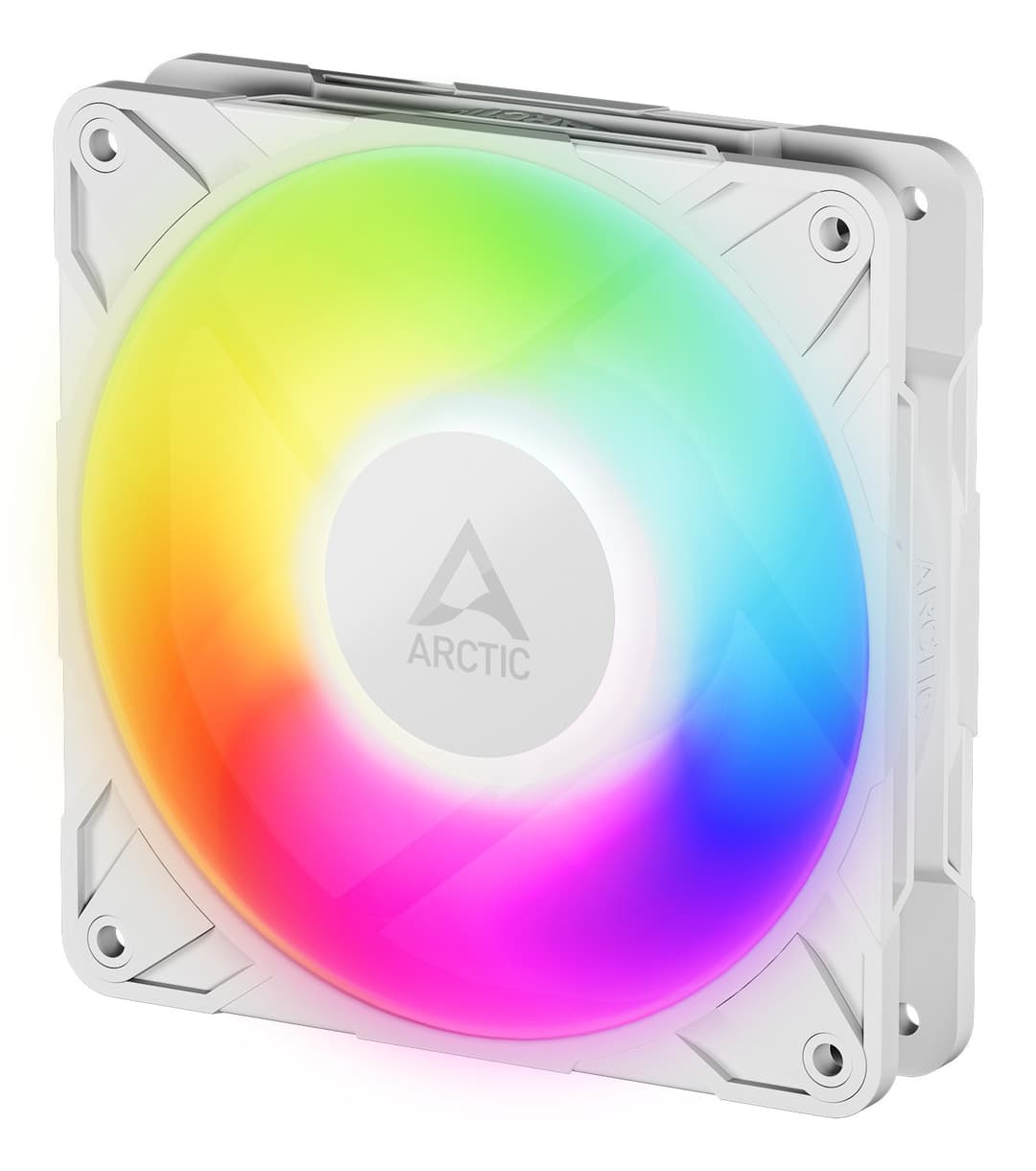 ARCTIC Freezer P12 Pro A-RGB (White) - 120 mm A-RGB PWM Fan with Cable Splitter - Image 1