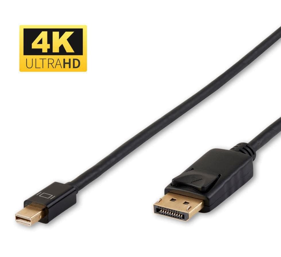 4K Mini DisplayPort 1.2 to DisplayPort Cable 3m, Black - Image 1