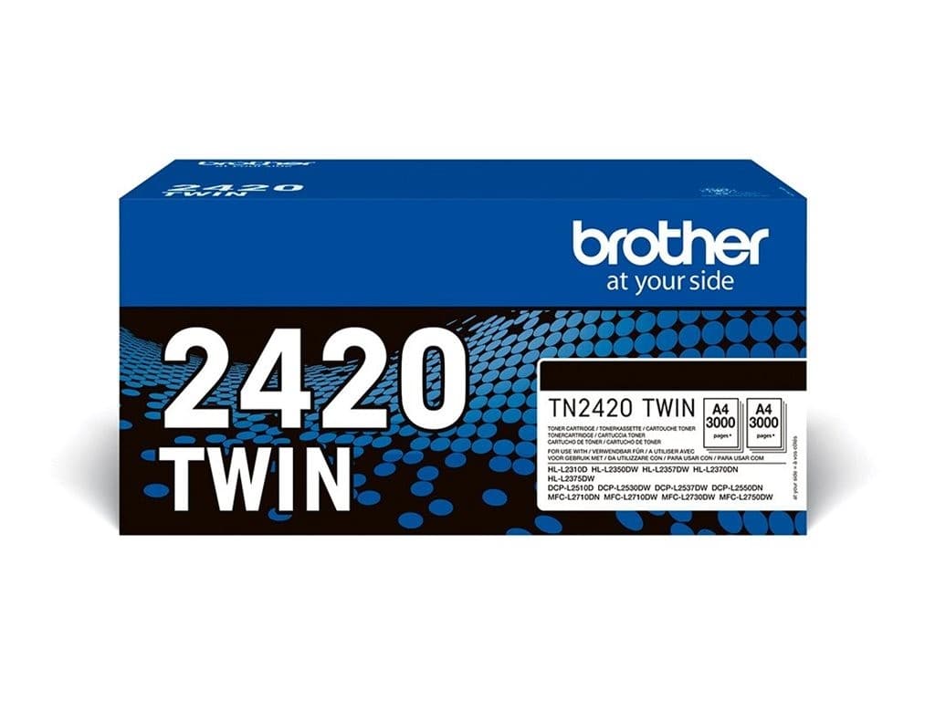 Brother TN2420 TWIN - 2-pack - High Yield - black - original - toner cartridge