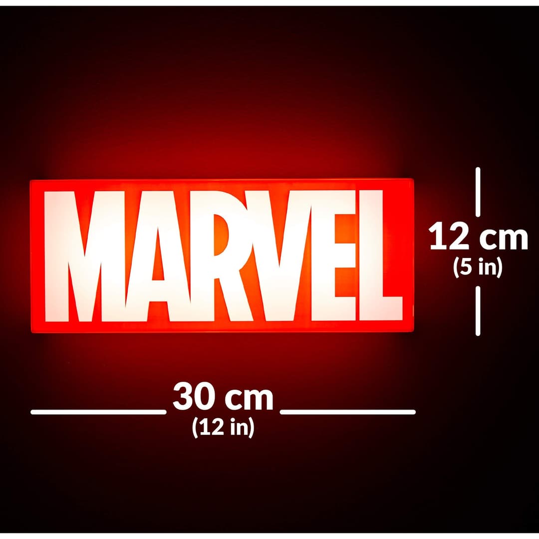 Paladone Marvel Logo Light Sign - Red, White - Image 8