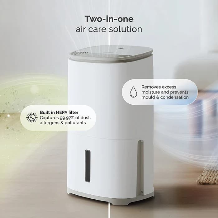Meaco MeacoDry Arete One 20L Dehumidifier & HEPA Air Purifier Warm Pebble - Image 3