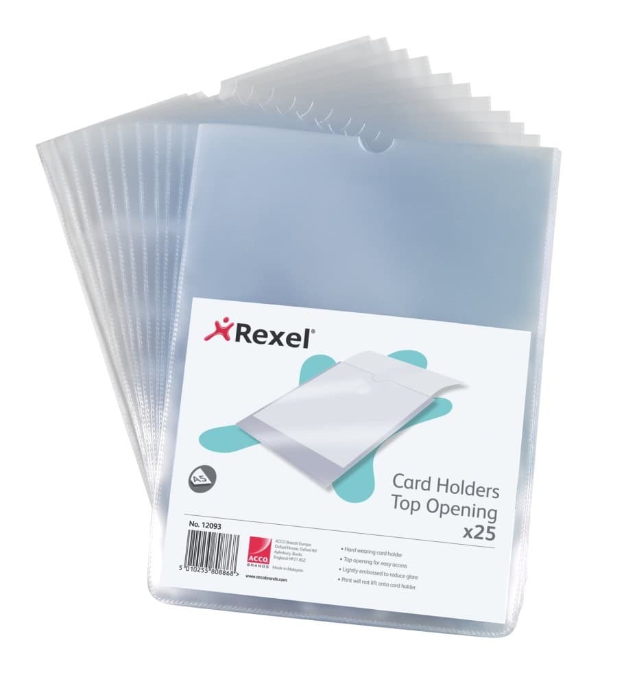 Rexel Card Holders A5 Clear (25) - Image 2