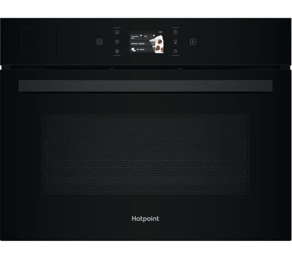 HOTPOINT Class 8 HCT9A9PHTSBUK Compact Steam Oven with Microwave - Black - Image 1