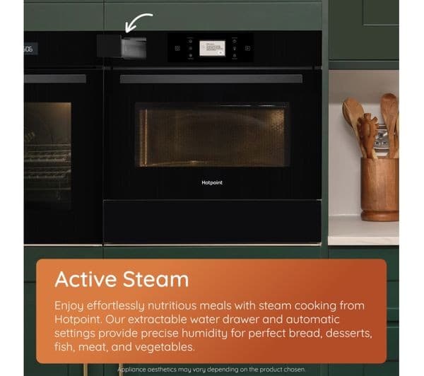 HOTPOINT Class 8 HCT9A9PHTSBUK Compact Steam Oven with Microwave - Black - Image 7