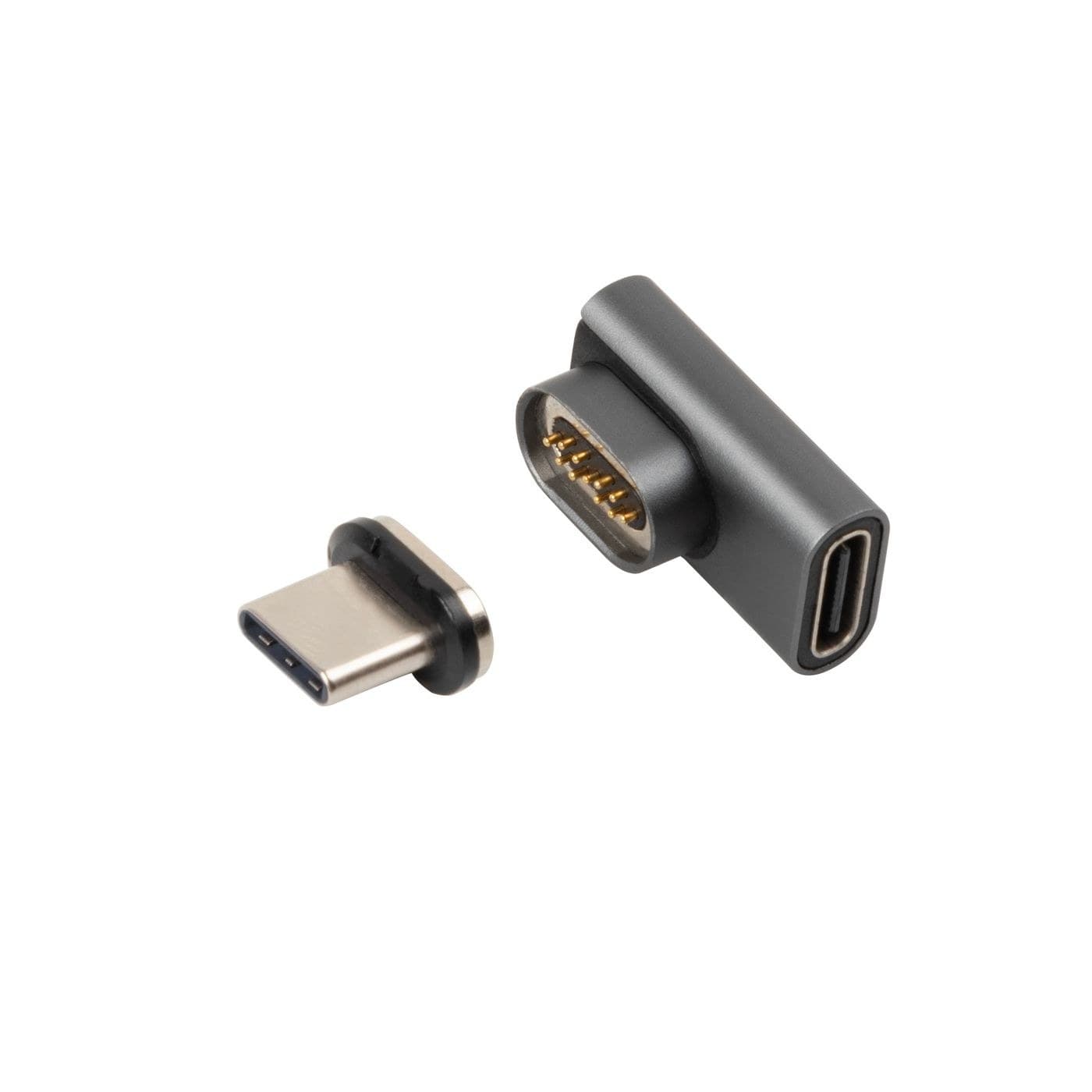 MicroConnect USB3.1CCMF-MAGNETIC Magnetic USB-C Adapter 90° Male to Female - Black
