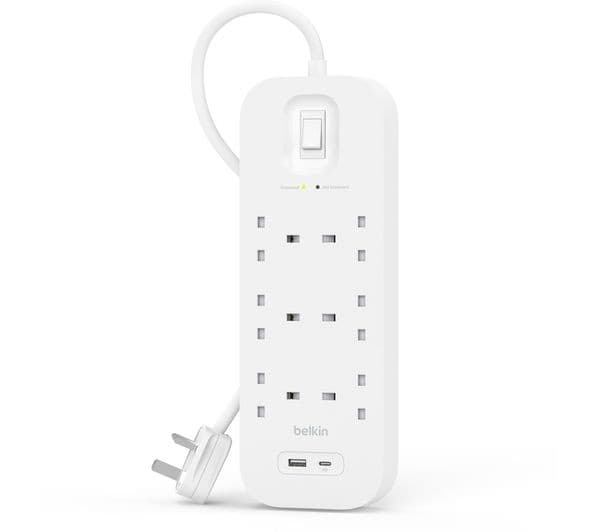 Belkin SRB002af2M Extension Lead 6-Socket 2m White