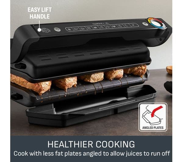 Tefal OptiGrill+ XL GC7278G1 Intelligent Health Grill - Black - Image 7