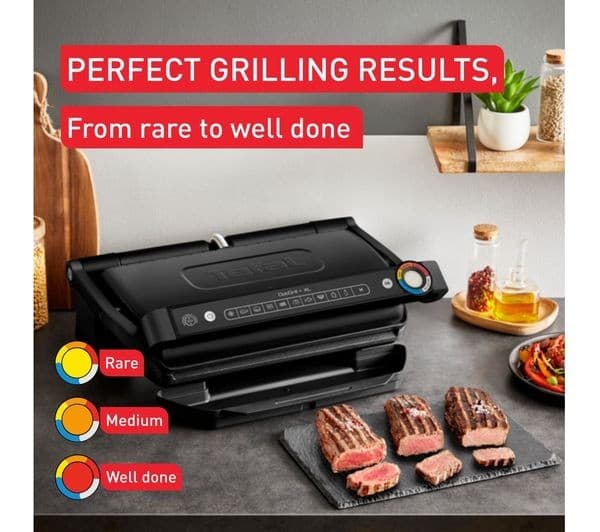 Tefal OptiGrill+ XL GC7278G1 Intelligent Health Grill - Black - Image 9