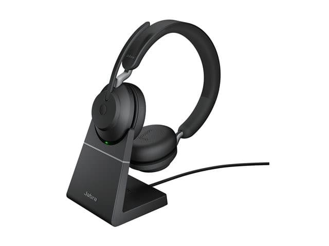 Jabra Evolve2 65 Stereo Wireless Headset - Black - UC - USB-C - With Charging Stand - Image 2