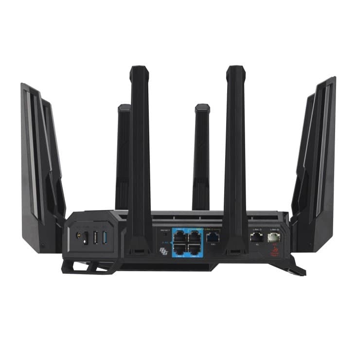 ASUS ROG Rapture BE19000 Tri-band 20 Gigabit Ethernet Black Gaming Router - Image 4
