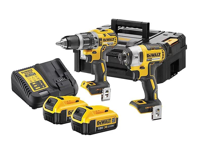 DeWalt DCK266M2T-GB 18V XR Brushless Combi Drill and Impact Driver Kit 2x4.0Ah - Image 1