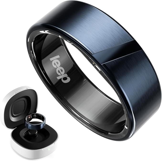 LEEP Smart Ring Size 6, IP68 Waterproof Health & Fitness Tracker with Heart Rate & Sleep Monitoring