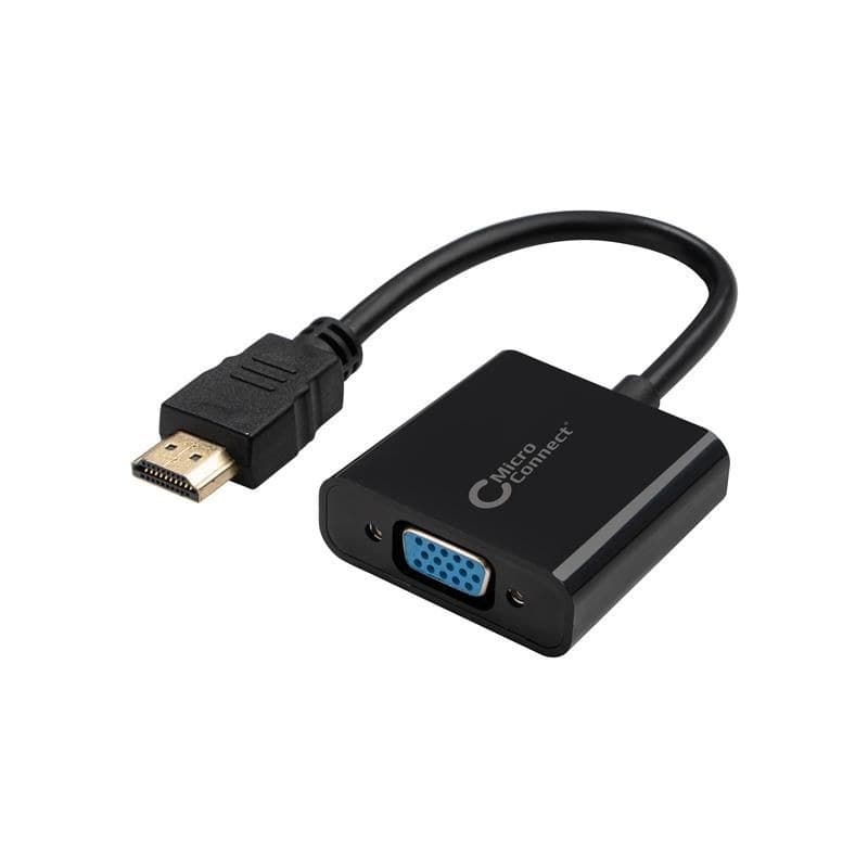 MicroConnect HDMI to VGA Adapter M/F, 1080p, Black (HDMVGA1B)