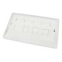 Scan Double Gang Quad Port Cat 6 Faceplate thumbnail 1