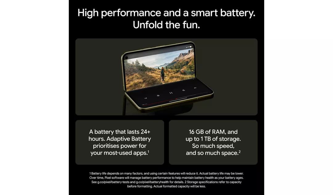 Google Pixel 11 Pro Fold 5G 512GB 16GB RAM AI Smartphone - Obsidian - Image 5