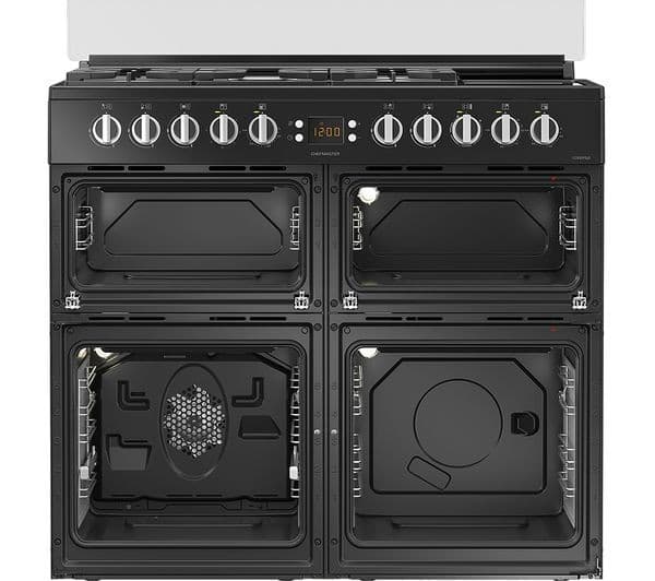 LEISURE Chefmaster CC100F521K 100 cm Dual Fuel Range Cooker - Black - Image 8