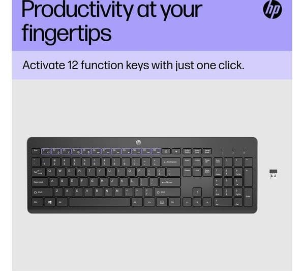 HP 230 Wireless Keyboard - Black - Image 6