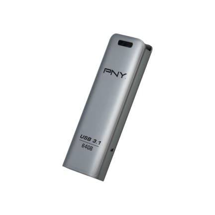 PNY Elite Steel 3.1 USB 3.2 Gen 1 Flash Drive - Stainless Steel - 64GB