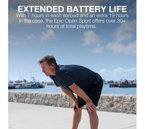 JLab Epic Open Sport Earbuds Black - Image 4