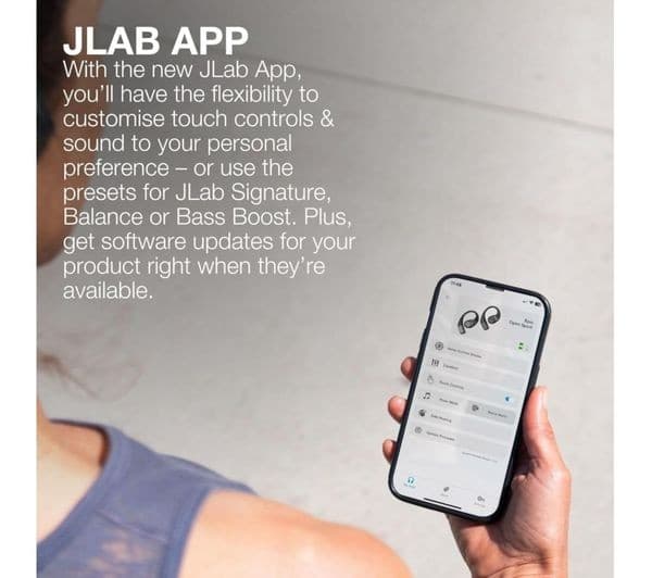 JLab Epic Open Sport Earbuds Black - Image 5