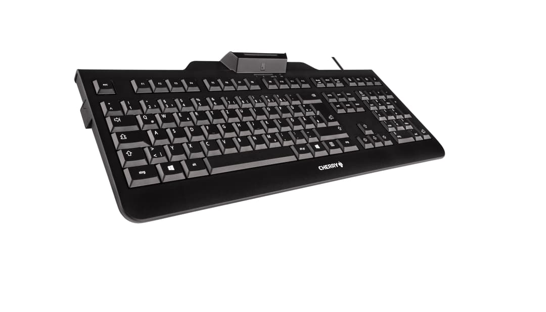 CHERRY KC 1000 SC Corded Smartcard Keyboard, Black, USB (QWERTY - UK) - Image 2