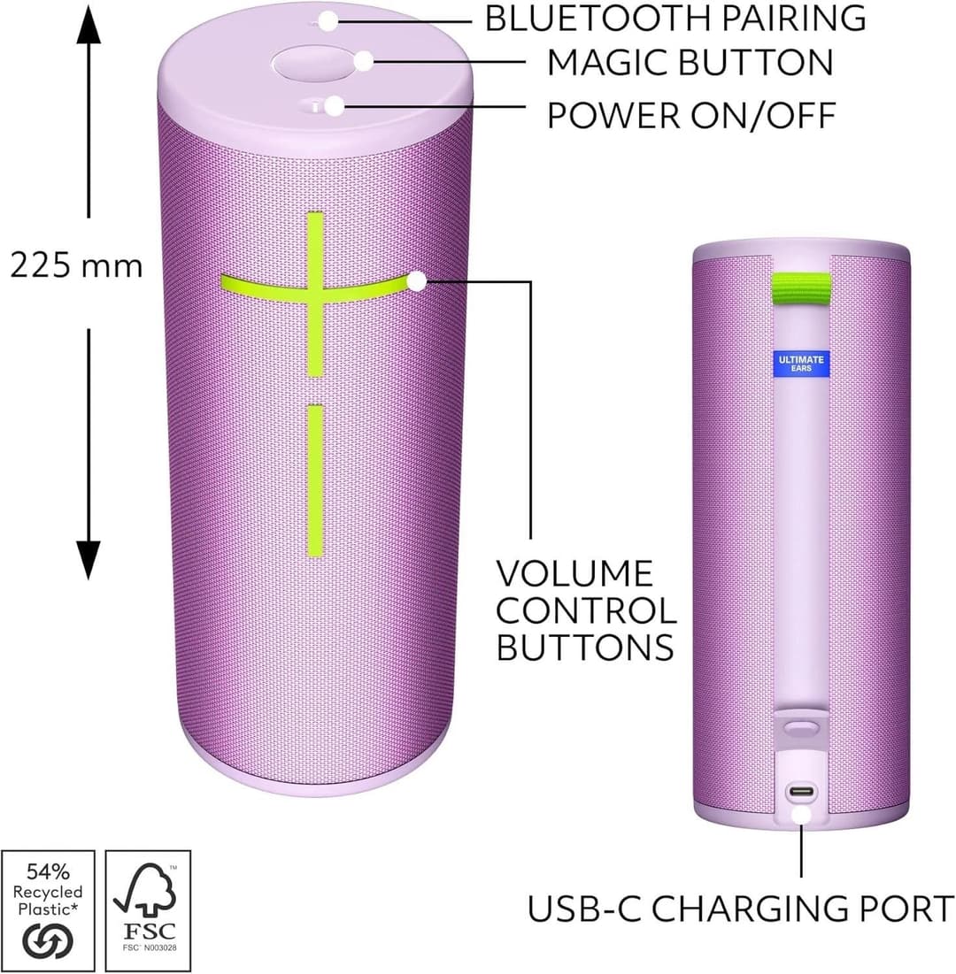 Ultimate Ears MEGABOOM 4 Portable Waterproof Bluetooth Speaker Purple - Image 4