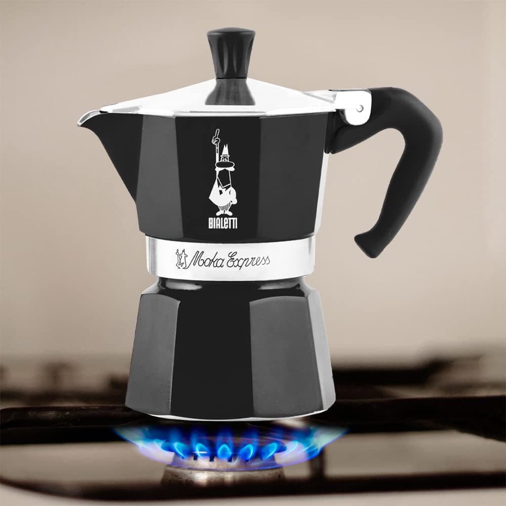 Bialetti Moka Express Stovetop Coffee Maker - Black - Image 3
