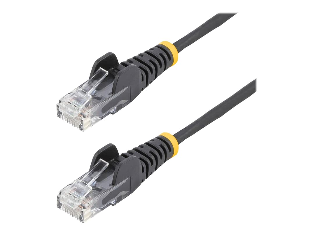 StarTech Slim LSZH CAT6 Snagless Patch Cable 2m - Black (N6PAT200CMBKS) - Image 1