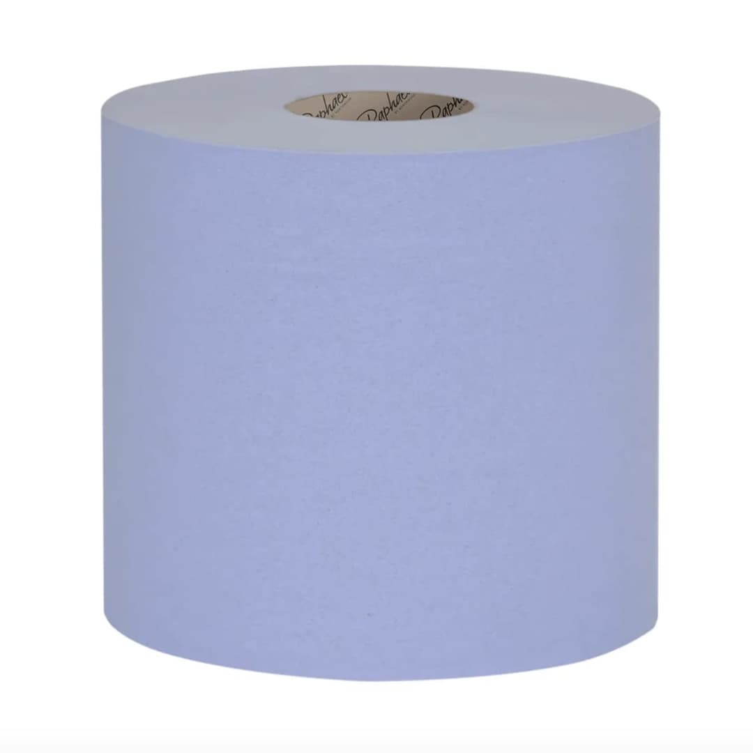 Raphael 1Ply Blue Roll Towel 250m x 200mm (Pack of 6) RT1B250R - Image 1