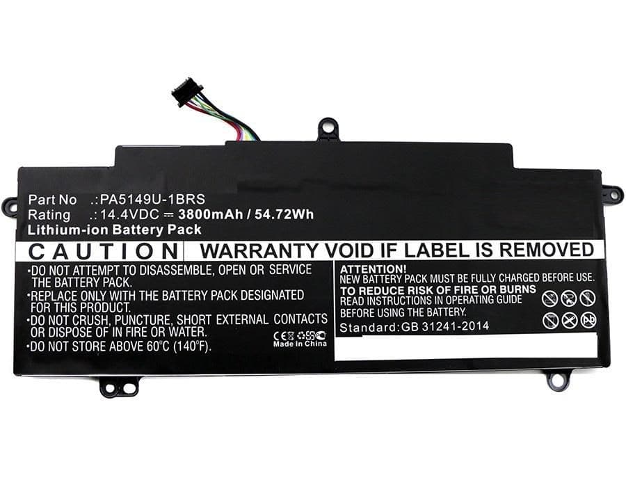 Laptop Battery for Toshiba Tecra Z40-A 54.72Wh Li-ion 14.4V 3800mAh (PA5149U-1BRS) - Image 1