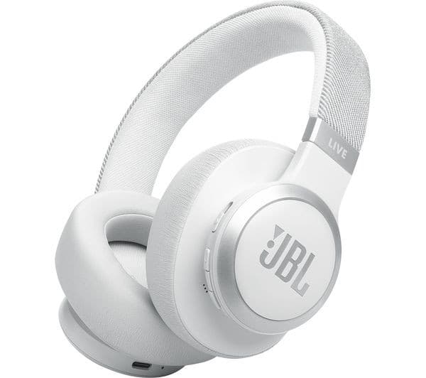 JBL Live 770NC Wireless Over-Ear Noise Cancelling Headphones - White - Image 1