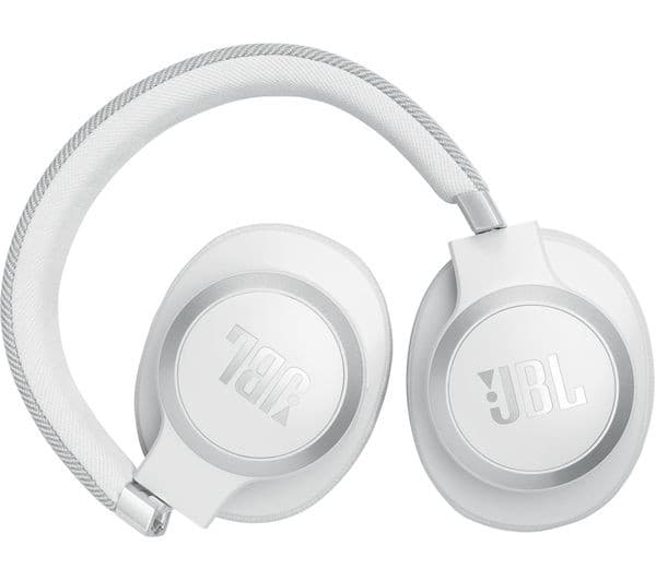 JBL Live 770NC Wireless Over-Ear Noise Cancelling Headphones - White - Image 7