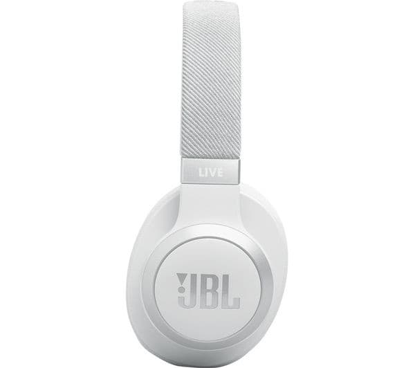 JBL Live 770NC Wireless Over-Ear Noise Cancelling Headphones - White - Image 8
