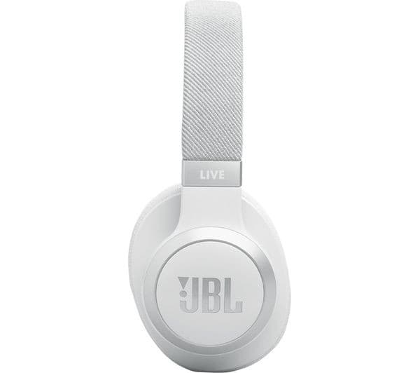 JBL Live 770NC Wireless Over-Ear Noise Cancelling Headphones - White - Image 10