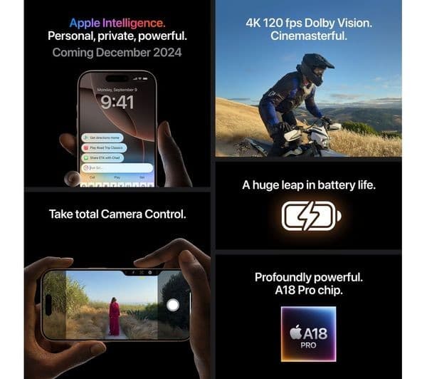 APPLE iPhone 16 Pro Max - 256 GB, Black Titanium - Image 8