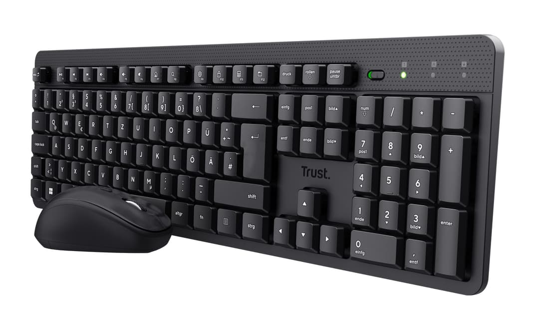 Trust TKM-360 keyboard Mouse included Office RF Wireless QWERTY UK English Black - Image 1