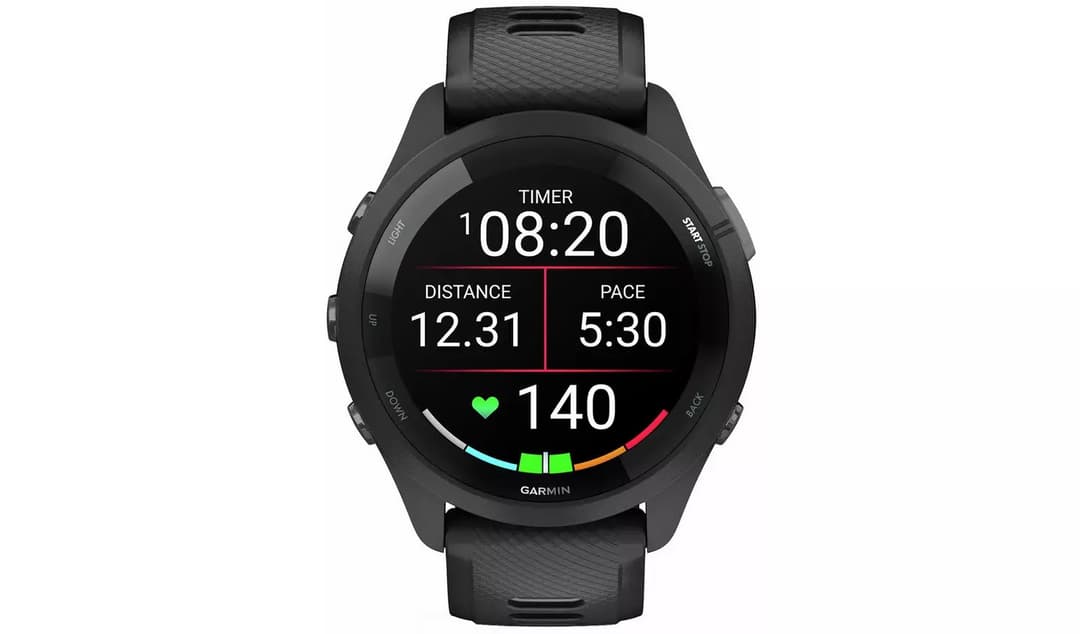 Garmin Forerunner 265 (46mm) GPS Running Smartwatch - Black - Image 2