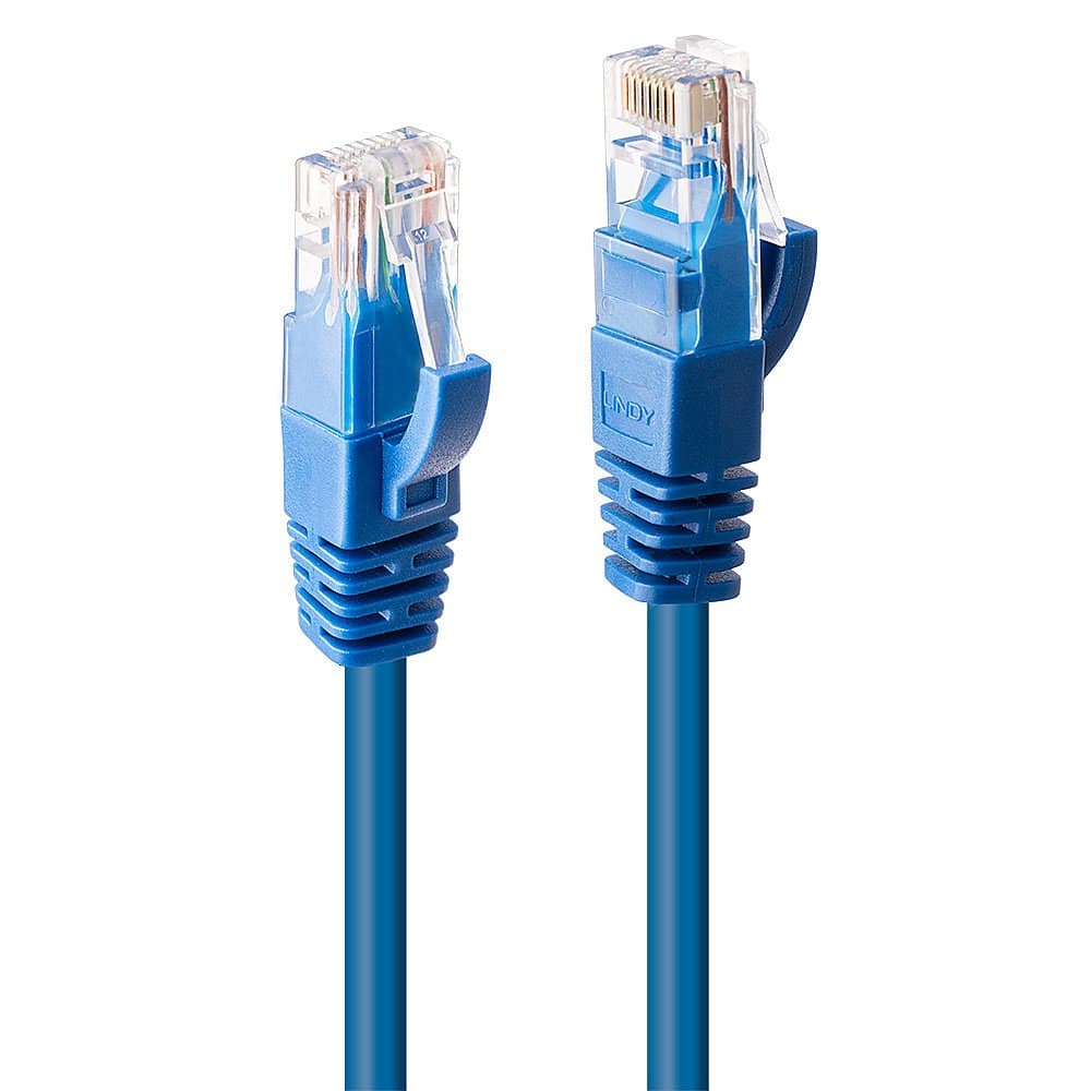 Lindy 3m Cat.6 U/UTP Network Cable, Blue - Image 1
