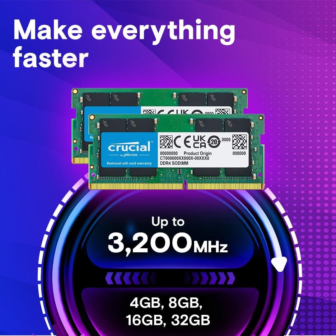 Crucial DDR4 RAM 16GB Kit (2x8GB) 2400MHz SODIMM CL17 - Green - Image 2