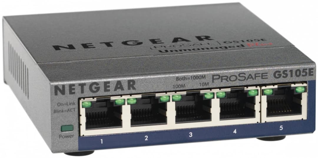 NETGEAR GS105E Managed L2/L3 Gigabit Ethernet (10/100/1000) Grey - Image 1