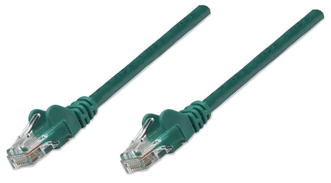 Intellinet Network Patch Cable, Cat5e, 5m, Green, CCA, U/UTP, PVC, RJ45, Gold Plated Contacts, Snagless, Booted - Image 1